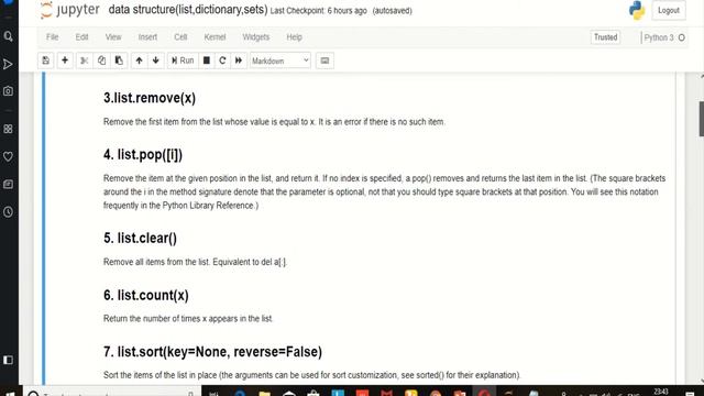 About Python List Methods