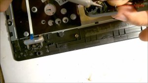 ASUS k55v чистка после рассола, ремонт креплений петель / case repair