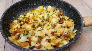 Более 1000000 человек ежемесячно ищут этот рецепт. Как приготовить жареный картофель на сале.