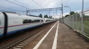 Сапсан пролетает станцию Завидово