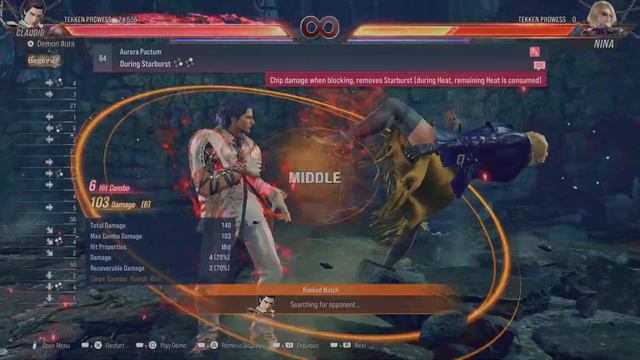 EASY 130dmg Claudio Combo with heat burst, dash, rage, wall break and combo TEKKEN8 Beta CNT смотреть онлайн