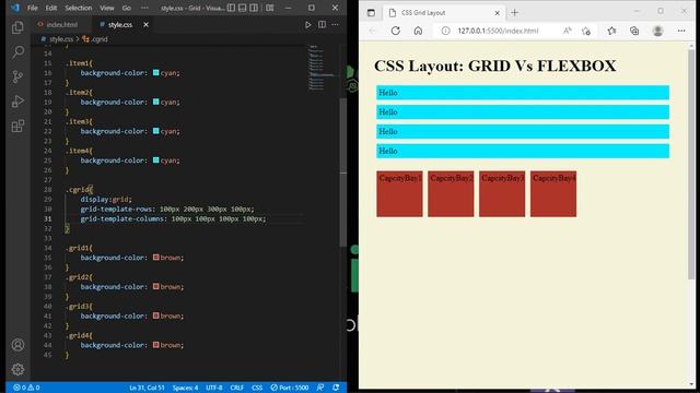 CSS Flex vs Grid Display| Learn CSS 11