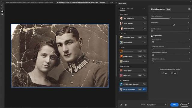 How to Restore photo in Photoshop | Photo colorize In Photoshop | Adobe Neural Filters смотреть онлайн