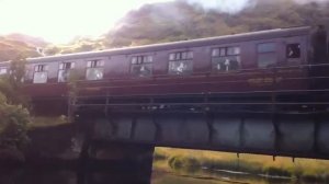 Steam train from Fort William, video from kayak on lock Eilt