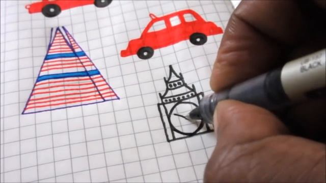 How to Draw London Big Ben, London Eye, London Bus, Queen's Guard, Gherkin, Shard (LONDON!)