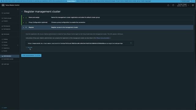 Registering a vSphere with Tanzu Supervisor Cluster with Tanzu Mission Control смотреть онлайн