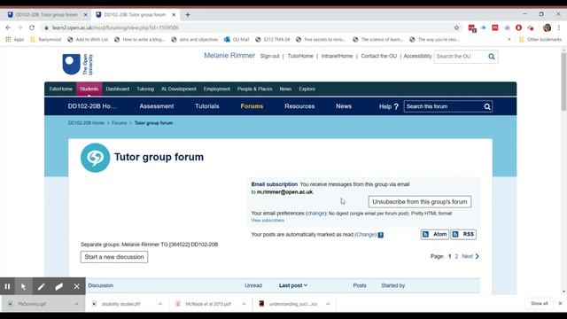 Get your OU Tutor Group Forum via email смотреть онлайн