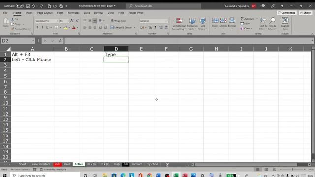 Excel from A to Z - Active Cell Alessandra Papandrea tutorials смотреть онлайн