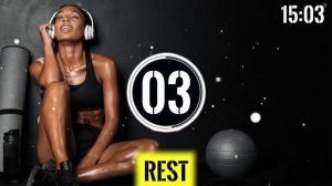 Hiit Workout Music With Timer // 45 seconds work 15 seconds rest
