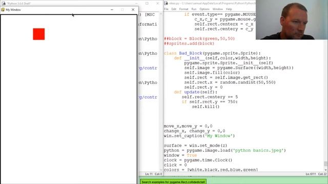 Python Basics Tutorial Pygame Sprite Kill Method