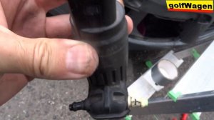 VW Golf 5 how to change windshield  washer pump motor /VW Jetta/