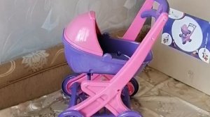 Коляска для кукол до 35 см #распаковка, #обзор, #длядетей, #долони, #коляска, #игрушка, #длякукол