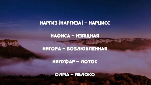Тюркские (Узбекские) имена женские и мужские и их значения