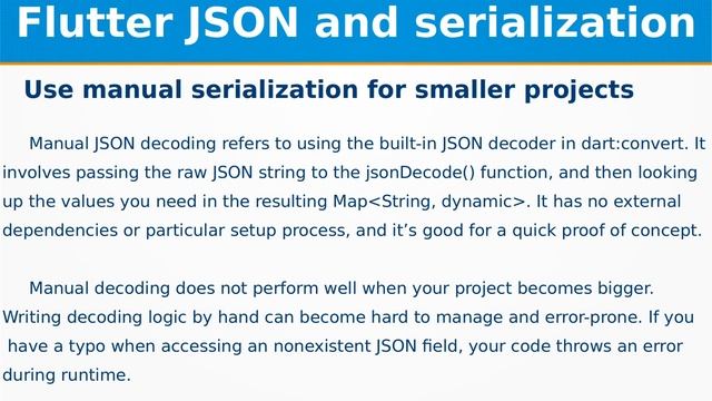 Which JSON Serialization method is right for me? | Flutter Json and Serialization