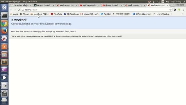 Django Tutorial in Bangla Part-2 (Django start project and admin create) смотреть онлайн