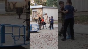 Ничего необычного, просто украинские дети играют в военкомат