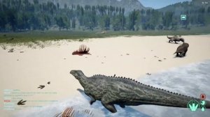 |The Isle| Две волны спинозавров и шанта с трайком против гиг