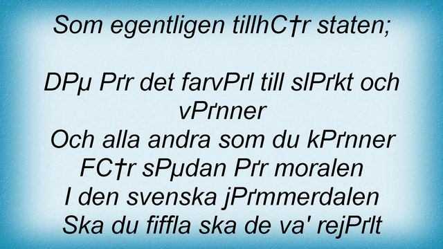 BjГ¶rn Afzelius - FarvГ¤l Till SlГ¤kt Och VГ¤nner Lyrics_1