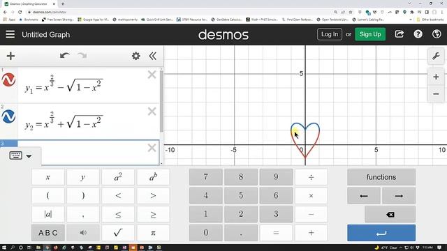 Create a Heart on the Desmos Graphing Calculator смотреть онлайн