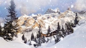 Расслабляющие звуки зимы. Треск. Падающий снег.