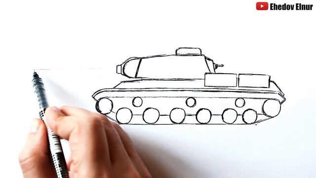 Как нарисовать Танк ИС 2