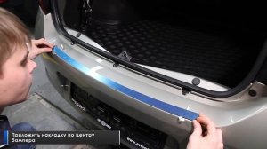 Установка накладки багажника на Renault Logan 2014-