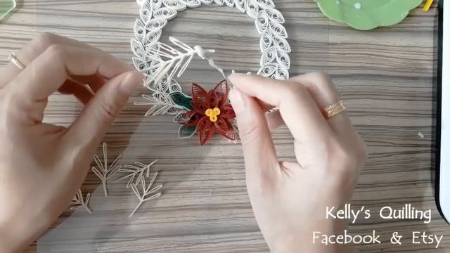 DIY Paper Quilling -Christmas Wreath - Easy & Simple  Christmas design 18 смотреть онлайн