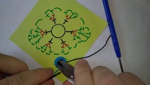 Вяжем глаза крючком 2-2.5см.