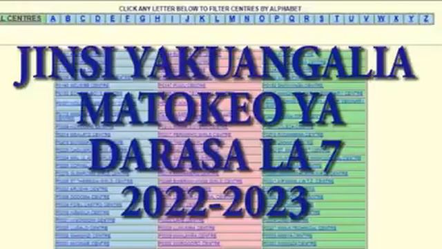 JINSI YA KUANGALIA MATOKEO YA DARASA LA SABA YA WALIORUDIA KUFANYA MTIHANI HUO 2022/2023 смотреть онлайн