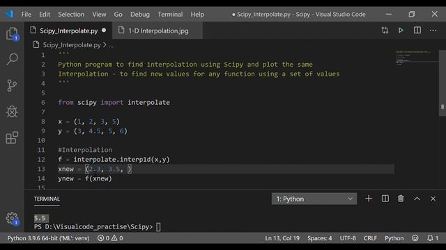 How to Interpolate data in Python using SCIPY | Linear Interpolation