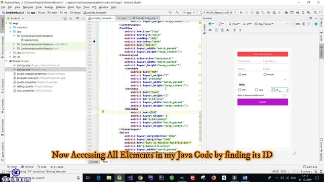 Android Basic UI Tutorial #AndroidForm