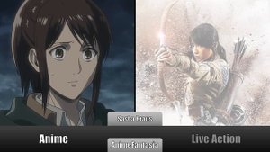 Attack on titan Live Action vs Anime Characters Comparison