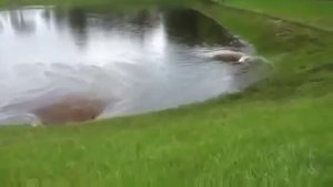 Карстовый провал поглотил озеро во Флориде