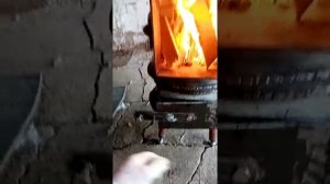 Гаражная буржуйка из автомобильных дисков