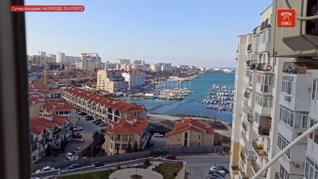 Видовая евродвушка у моря. г.Севастополь, 2кк, 60кв.м, АГВ, лифт.mp4
