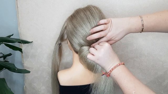 ? Сделаем пучок плюс бант ? Учебник по прически смотреть онлайн
