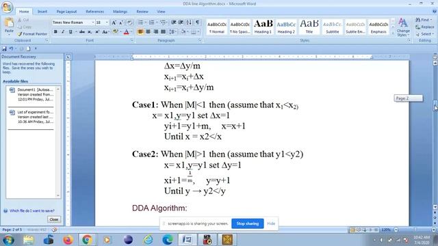 DDA line algorithm part1 смотреть онлайн
