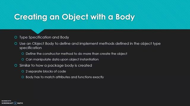 CIT325 - Oracle Objects смотреть онлайн