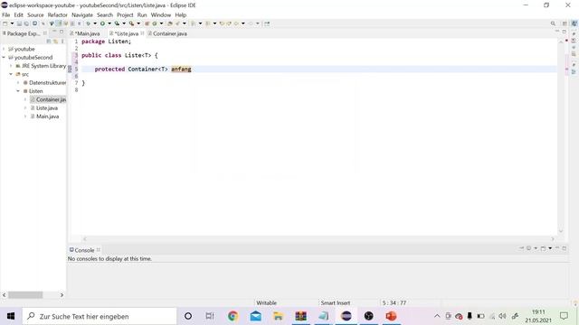 Java eigene Liste implementieren | Java Tutorial für Fortgeschrittene