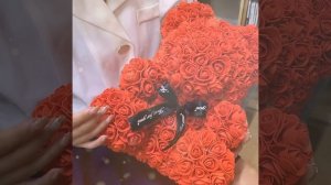 Мишка из роз.