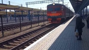 Прибытие электрички Симферополь - Евпатория КЖД 2019