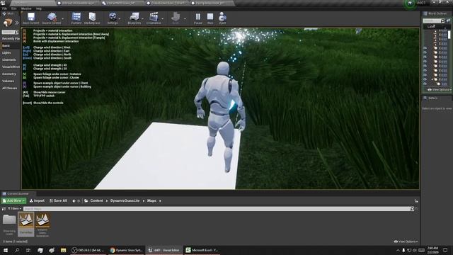 ? UE4 - Dynamic Grass System Lite - Free from UnrealEngine.com - Realistic grass - Mowing grass