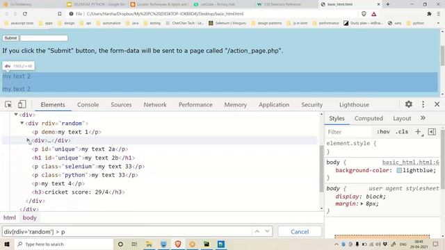 #7 CSS selectors Basics | Python | selenium | Telugu смотреть онлайн