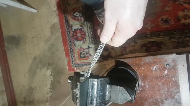 Плетение цепочки Панцирная цепь  серебряная цепь 130гр.  Making A Cuban Chain.