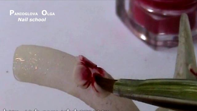 Урок по акриловой лепке на ногтях цветки и листья герани. 3 D nail art смотреть онлайн