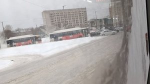 Пермь. Автобусый маршрут №4 обратно. Школа №136 — ул. Ким. Lotos 105