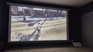 проектор Wanbo Projector X5 + xbox series s на экране 150 дюймов ( 150 inches)