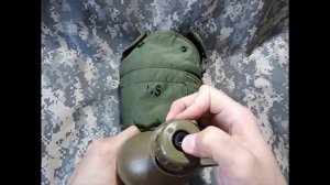 Фляга с термочехлом и котелком армейская США