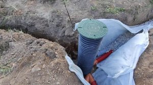 Дренаж вокруг дома 75 метров с ливневой системой. Ярославская область, деревня Алексеевское. часть