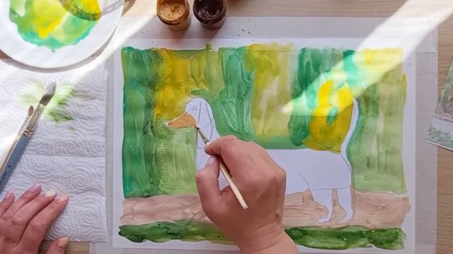 Рисуем таксу с детьми